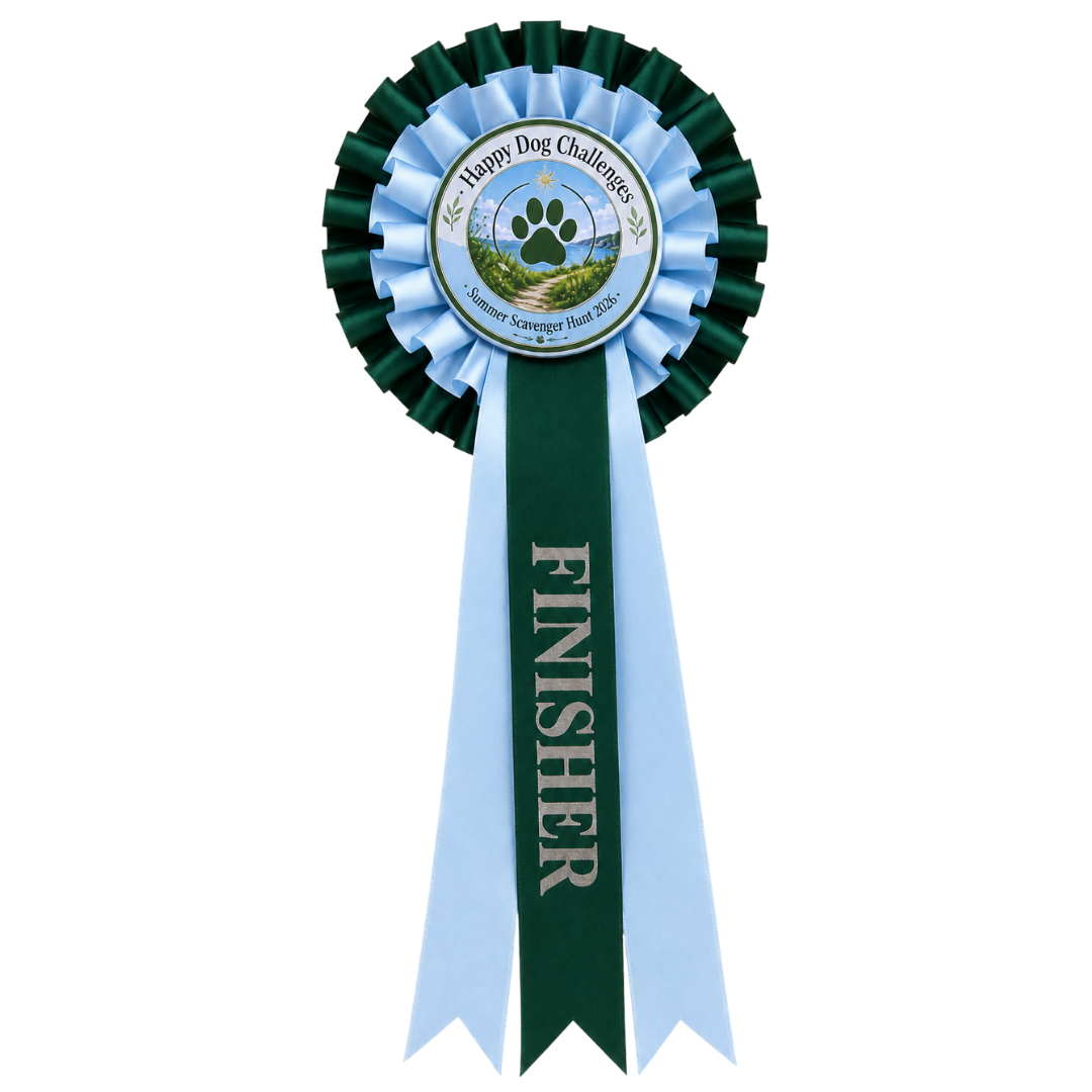 Happy Dog Summer Scavenger Hunt rosette