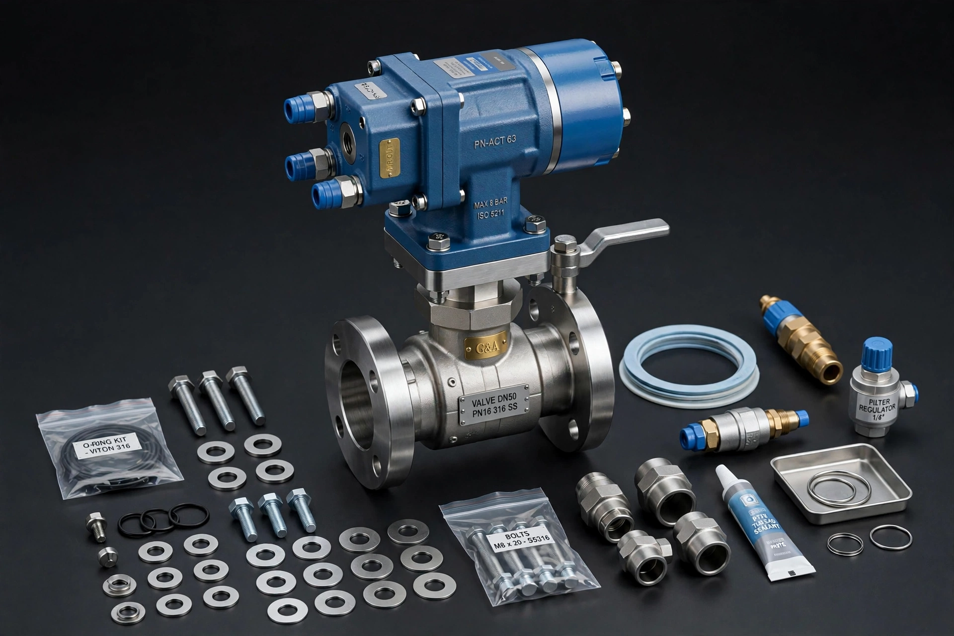 Valve parts and actuation product