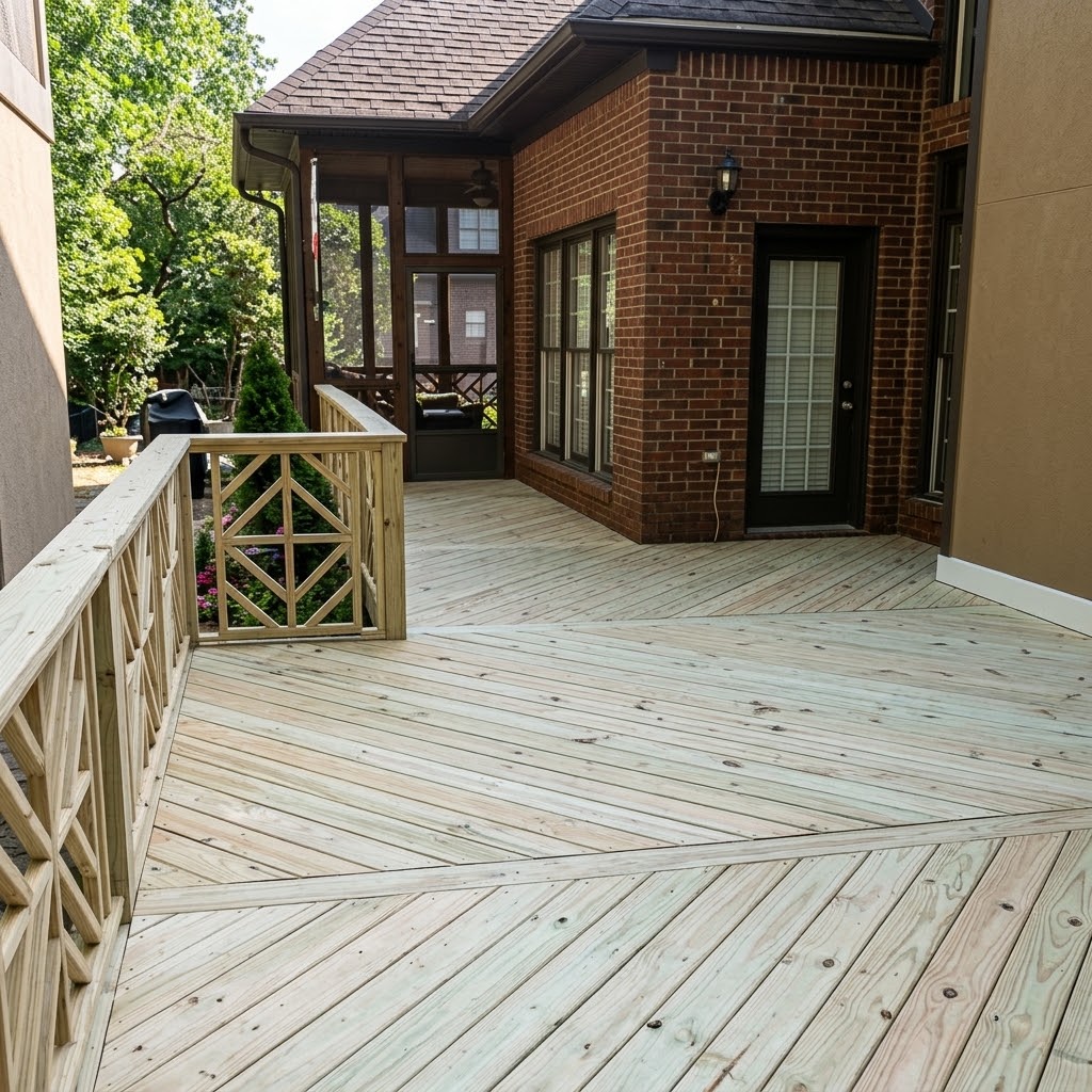Professional wood deck installation and repair for residential outdoor spaces