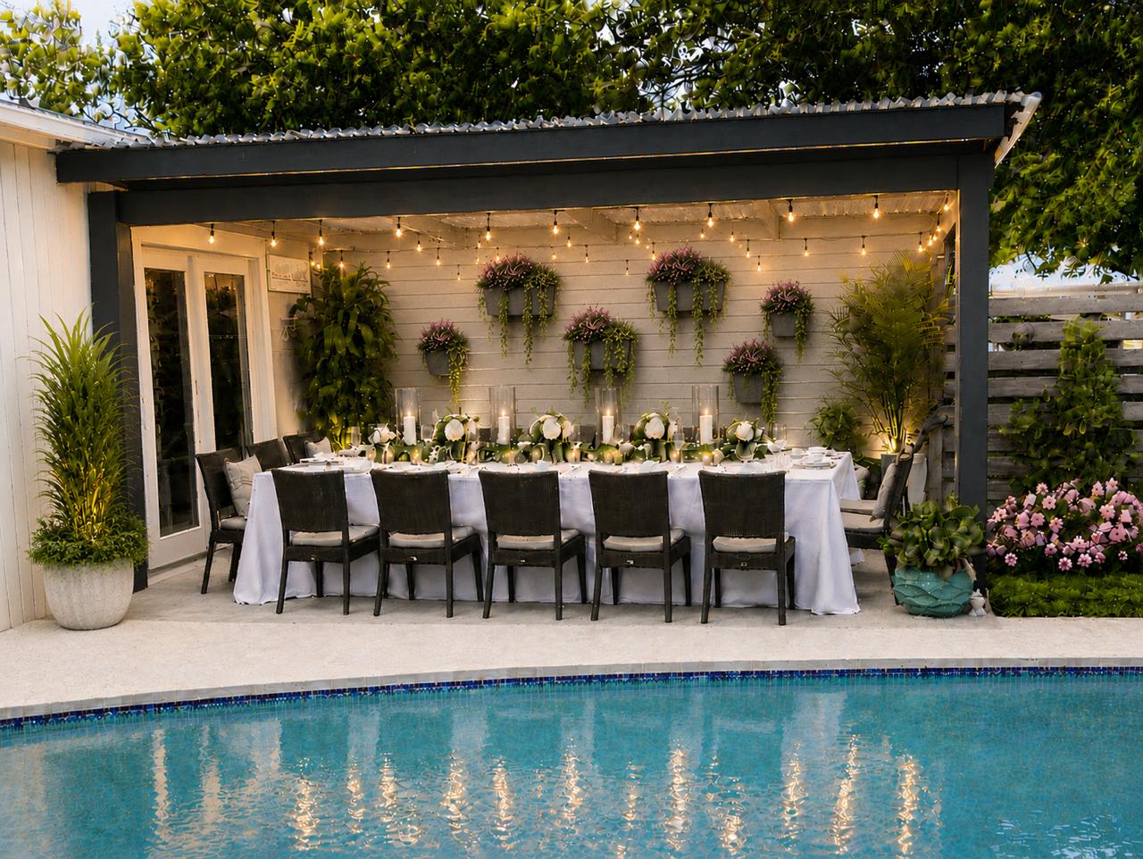 Table prepared for the VIP experience at Deb’s private residence