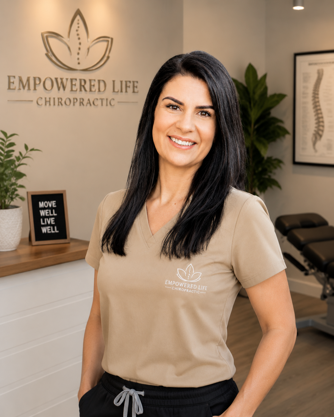 Dr. Jessica providing chiropractic care to a practice member