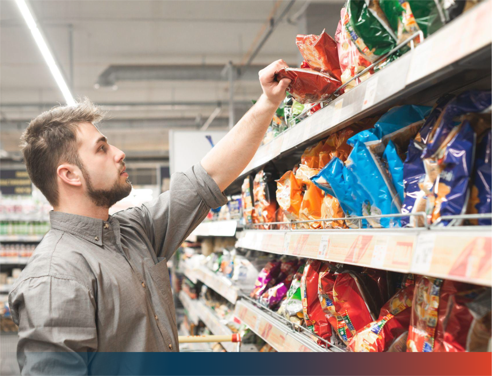 Man shopping for chips