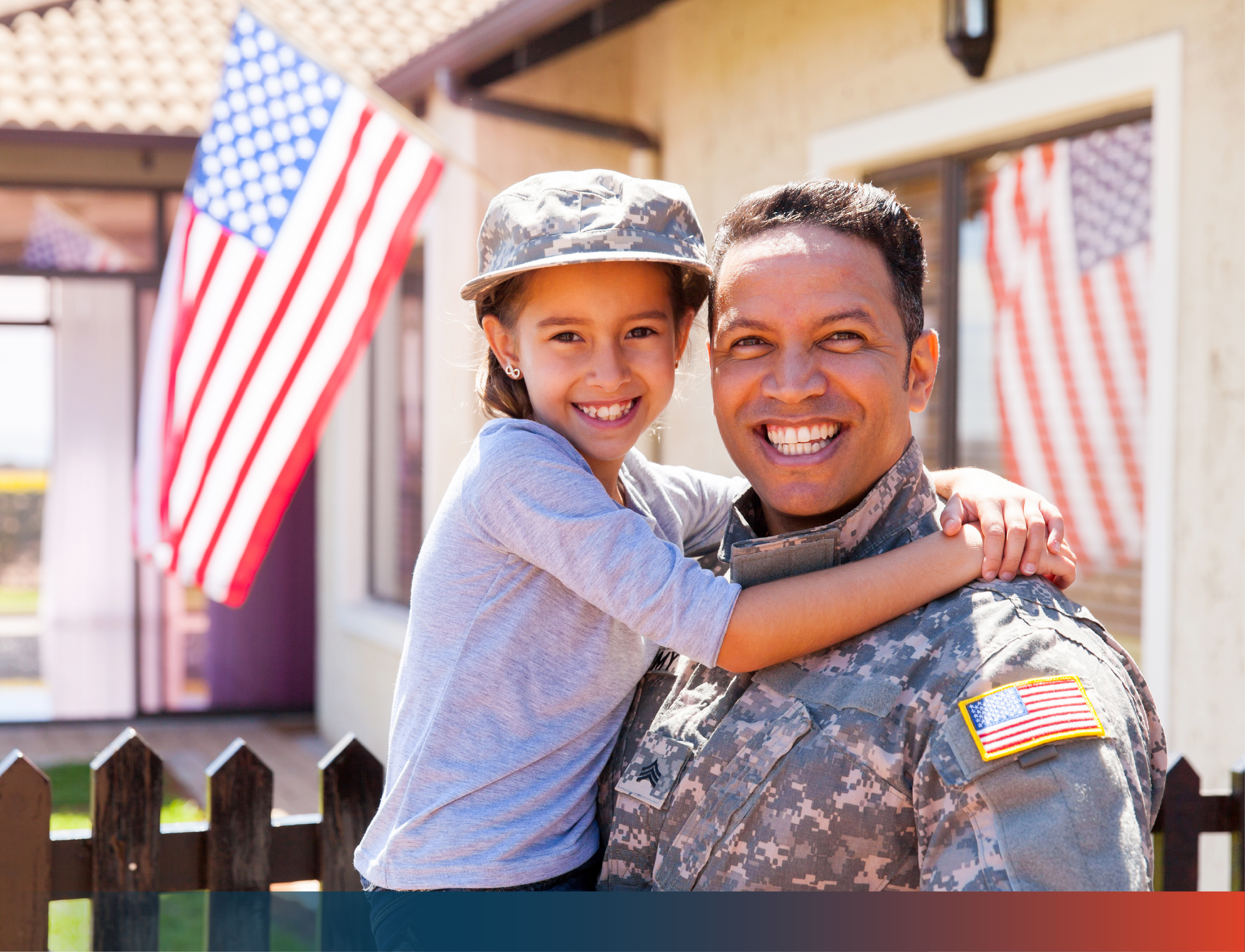 Serviceman with daughter