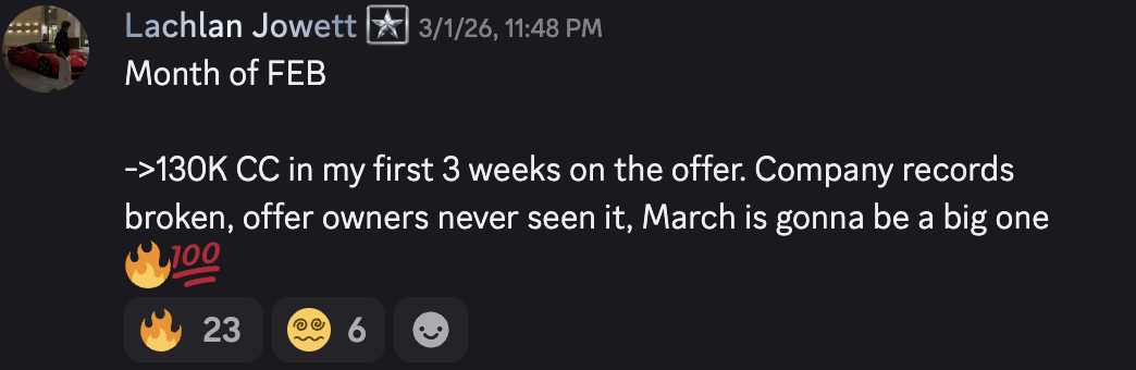 Lachlan Jowett — 130K in first 3 weeks, company records broken
