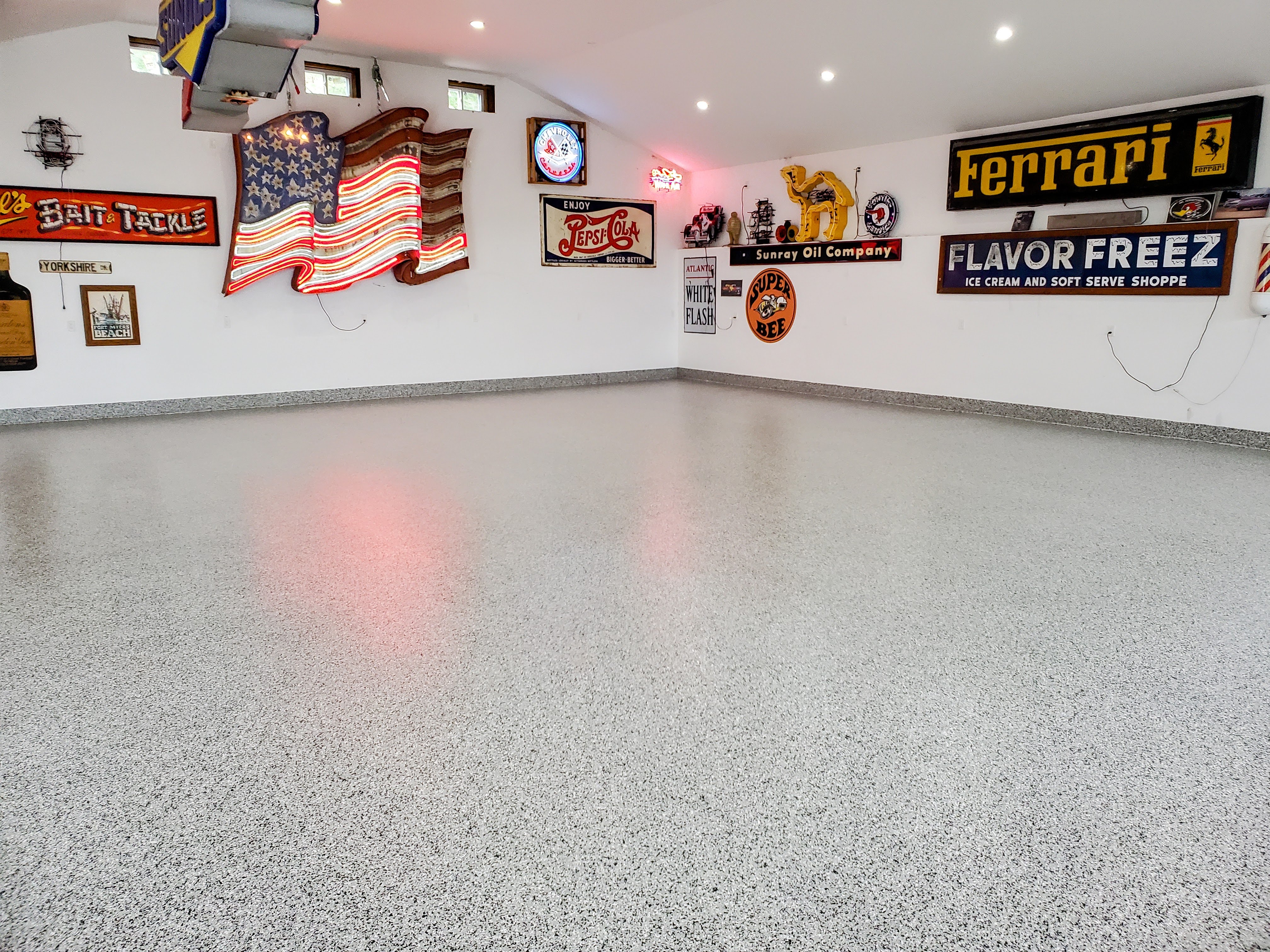 Premium epoxy garage floor coating installed in Kansas City MO home