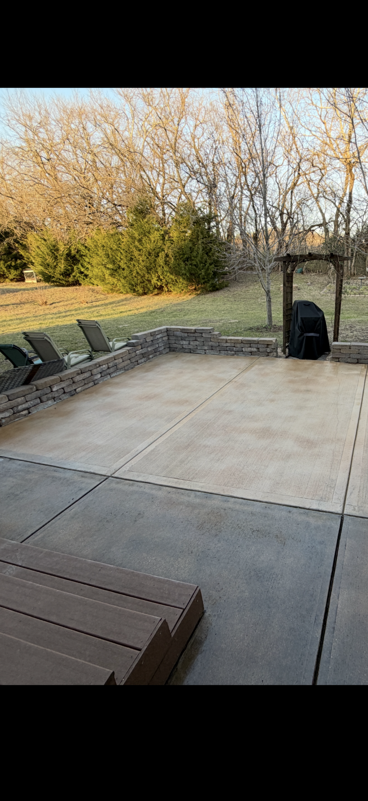 Stained patio concrete coating Kansas City