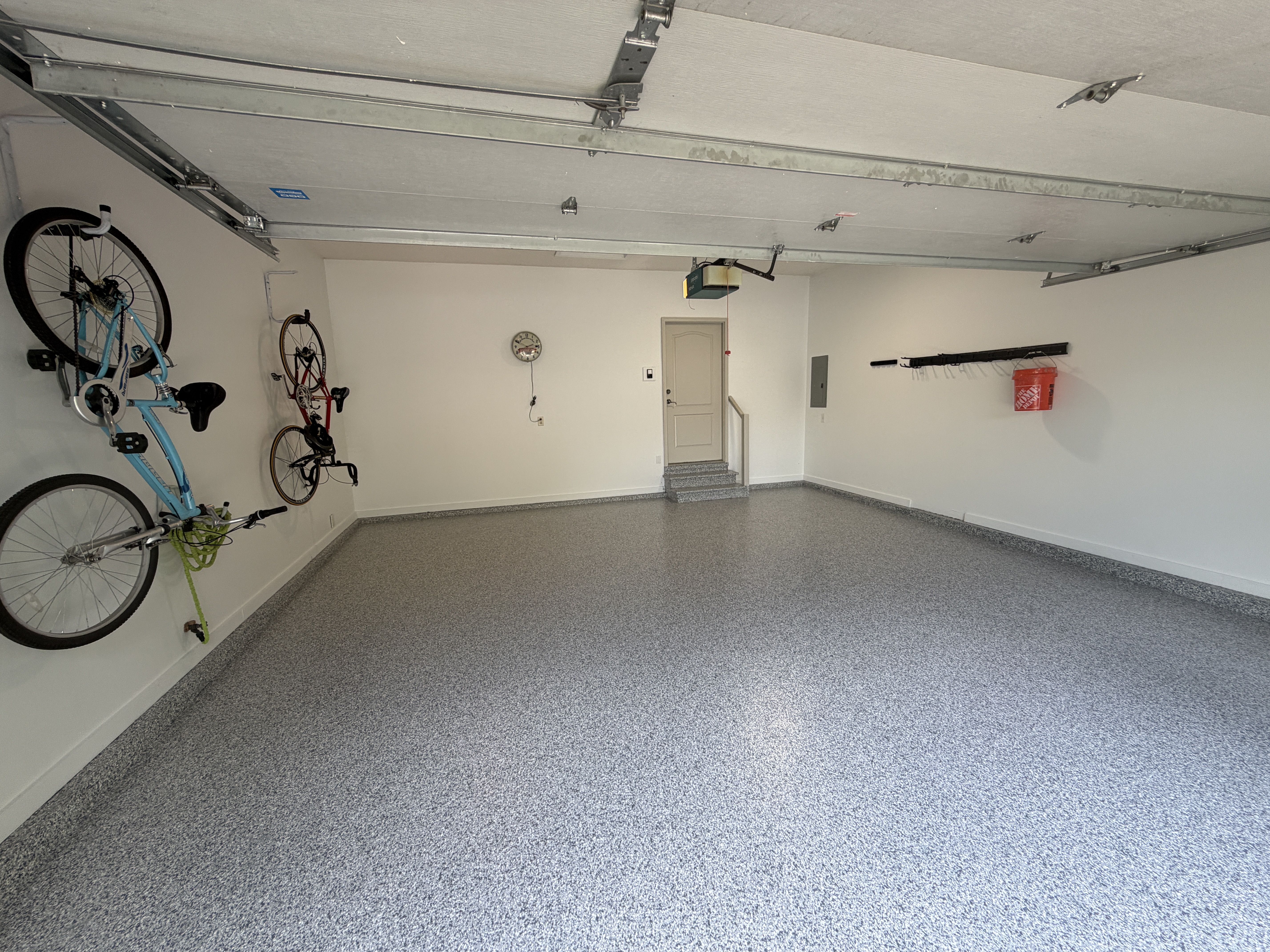 Gravel blend flake garage floor coating Kansas City