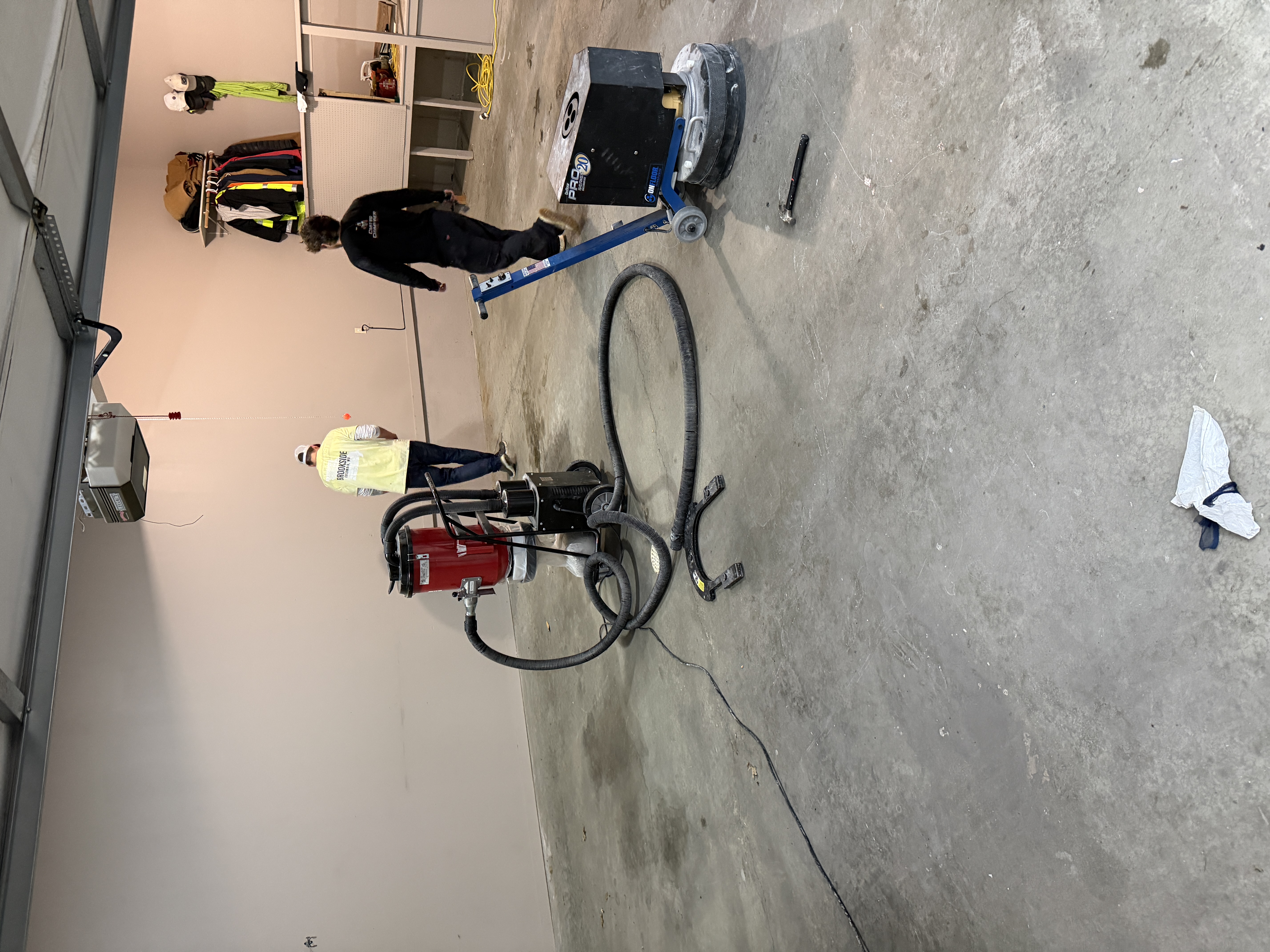 Before garage floor coating Kansas City