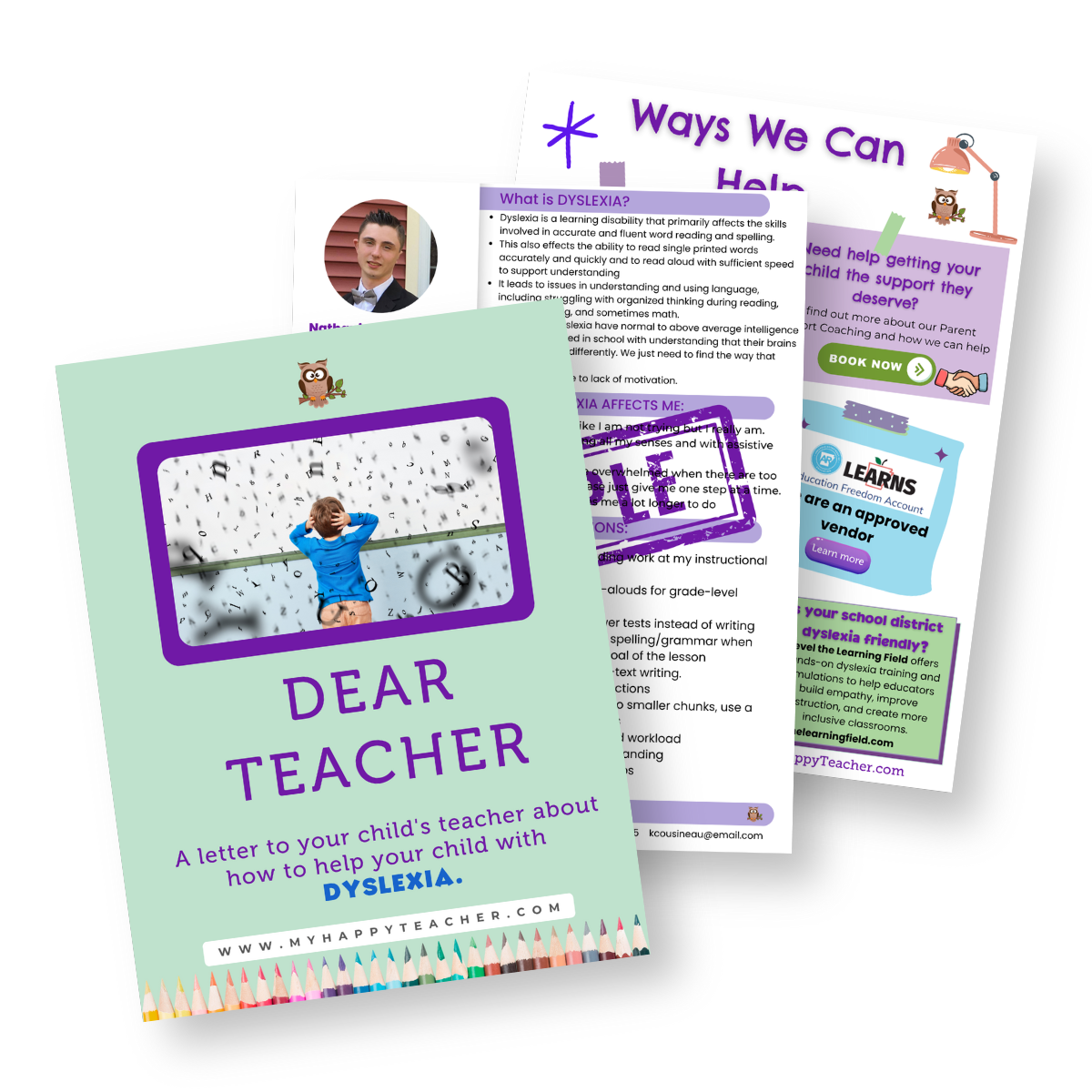 Dyslexia Dear Teacher Letter