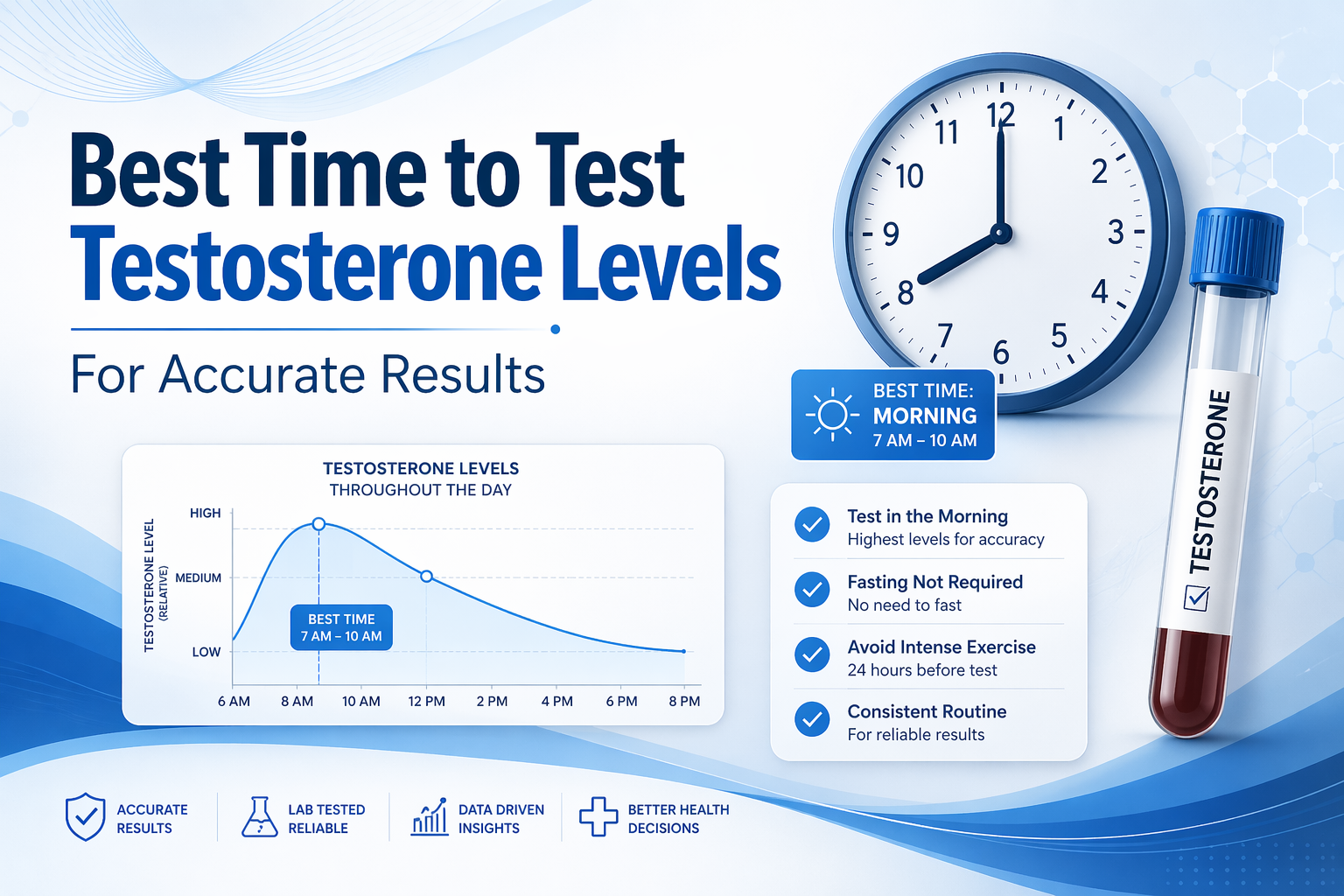 Best Time to Test Testosterone Levels (Accurate Results Guide)