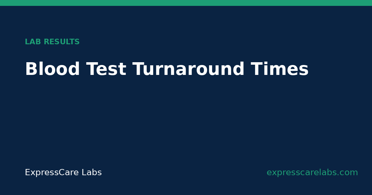 How Long Do Blood Test Results Usually Take?