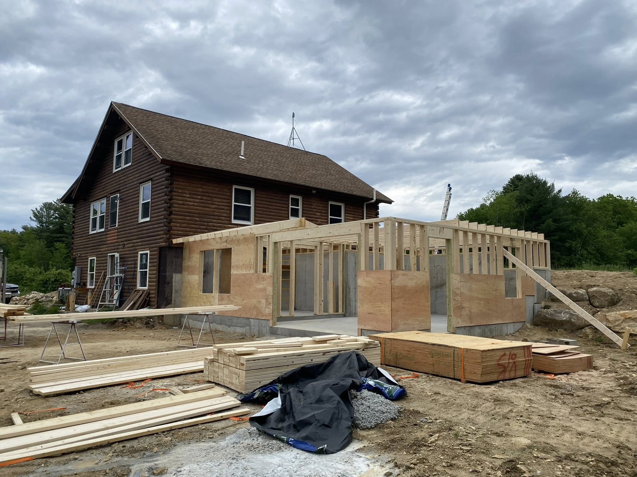 Completed home addition exterior