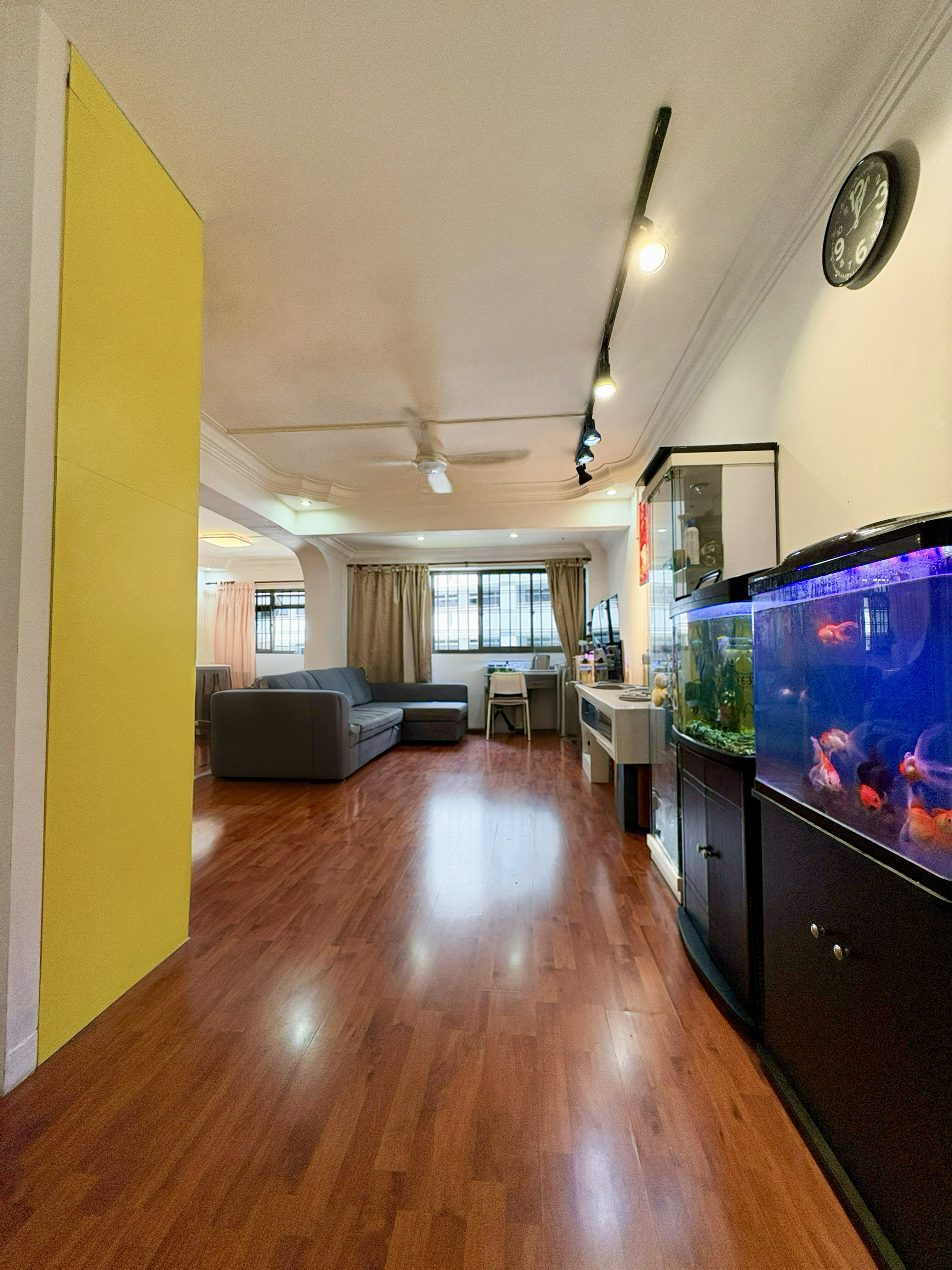 Living room after staging