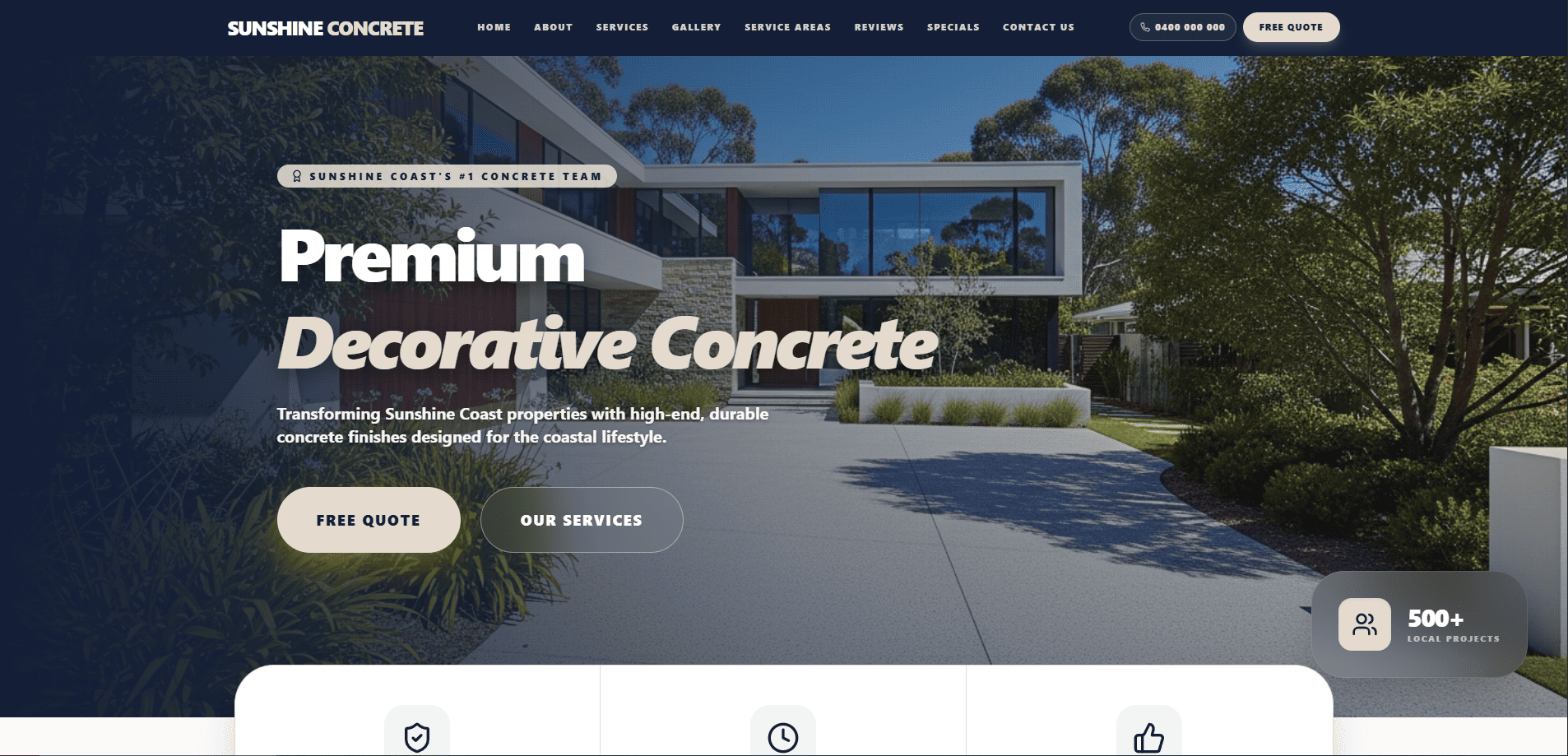 Concreting Website