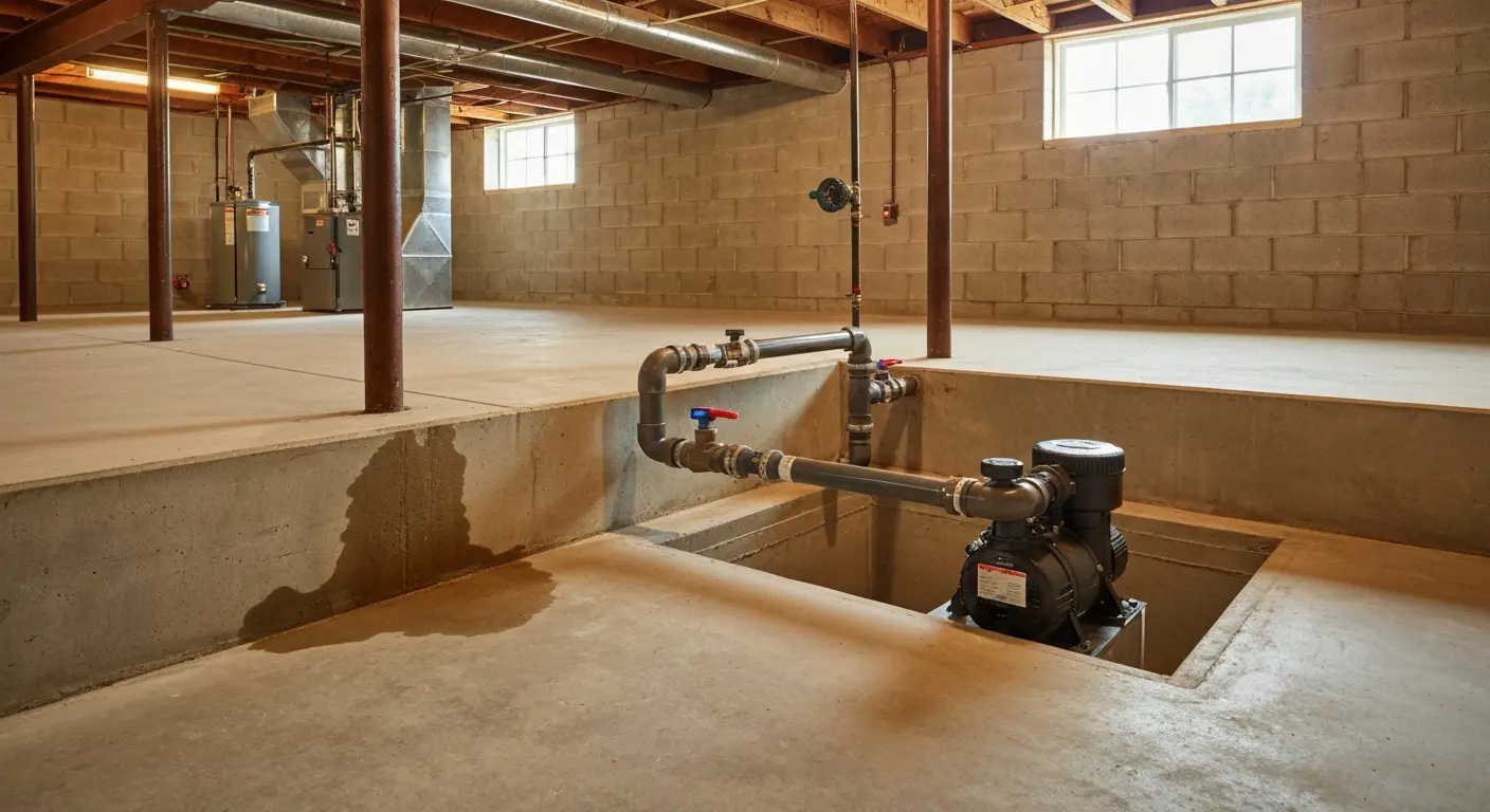 Sump pump installation