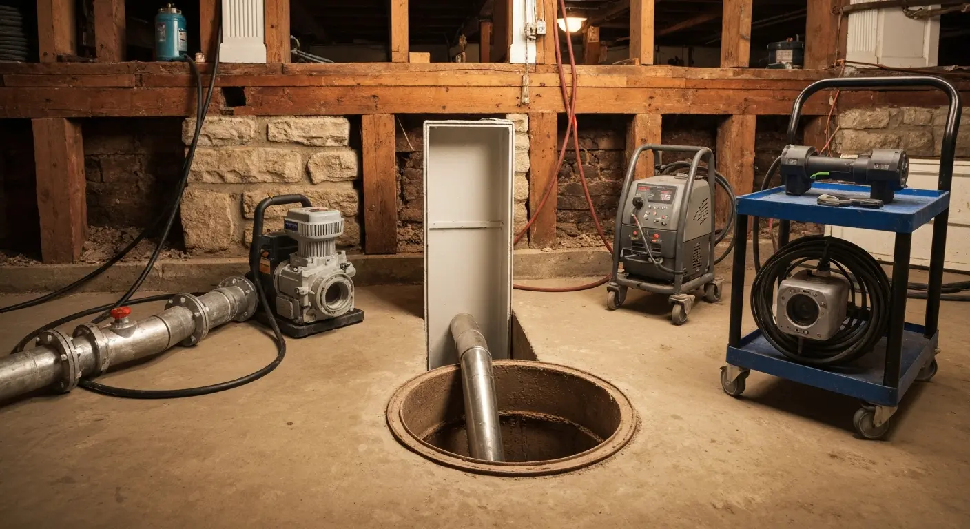 Residential drain cleaning service
