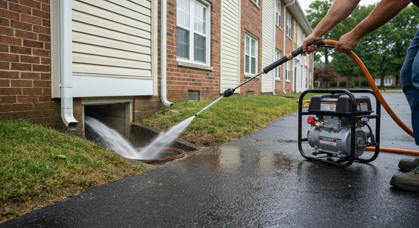 Hydro jetting in action