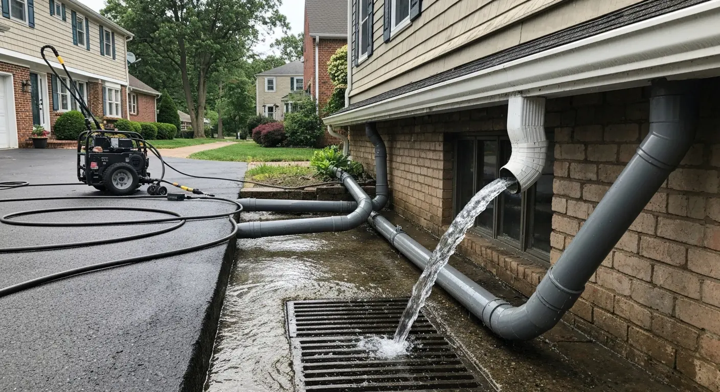 Outside drain cleaning