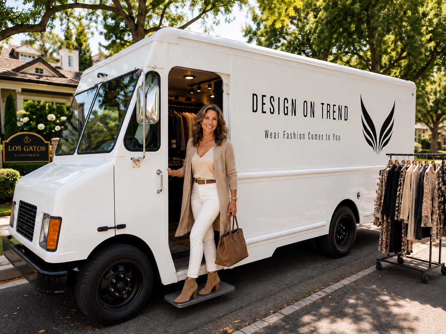 Karie with the Design On Trend mobile boutique in Los Gatos, California
