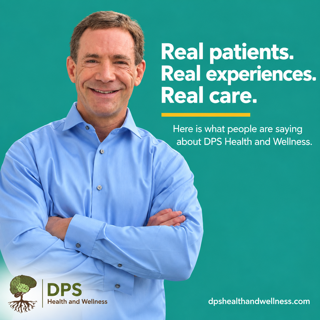 Real Patients. Real Experiences. Real Care. — carousel slide 1