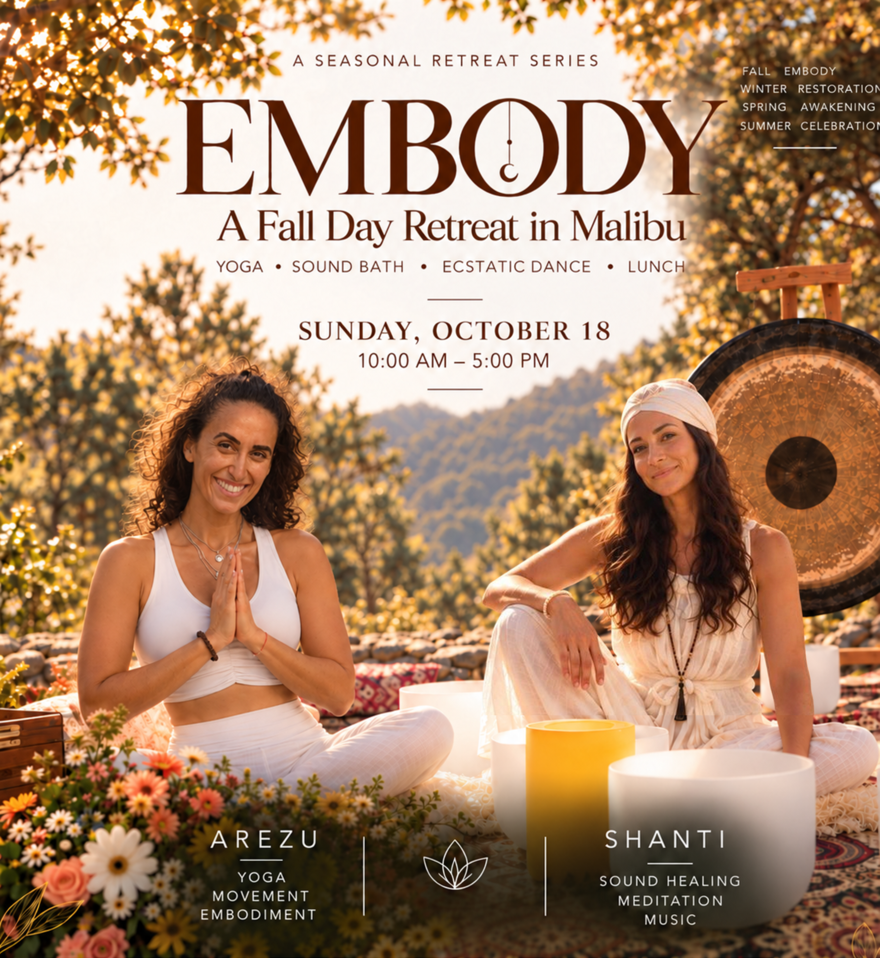 Embody Fall Day Retreat in Malibu