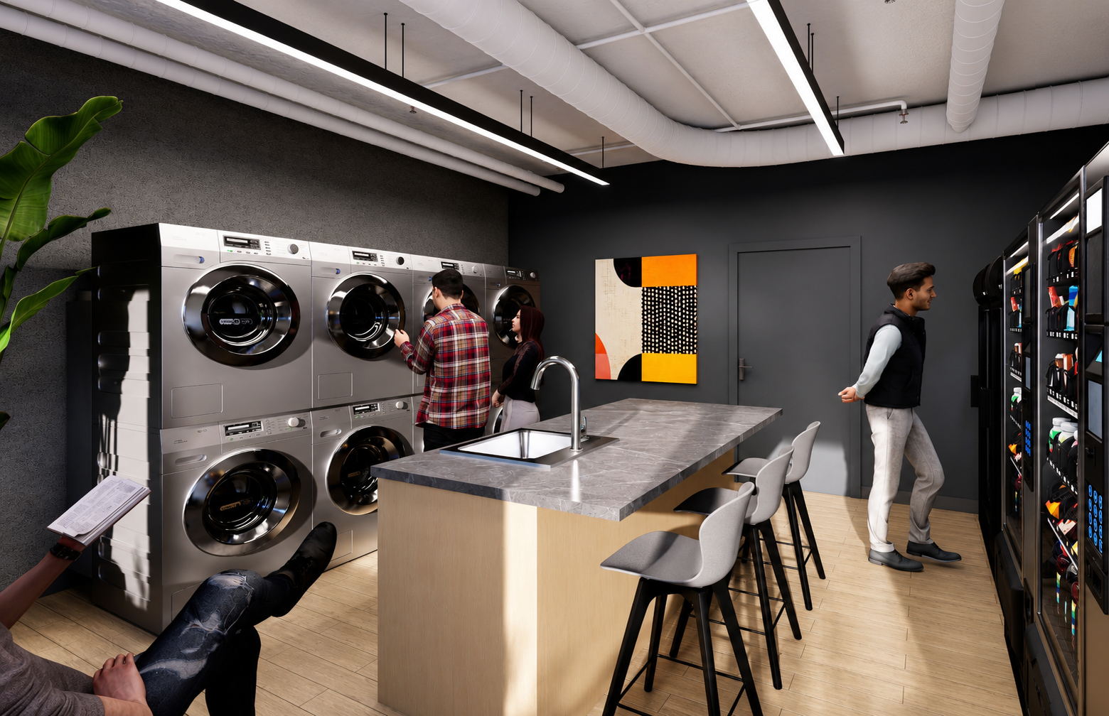 Laundry room rendering