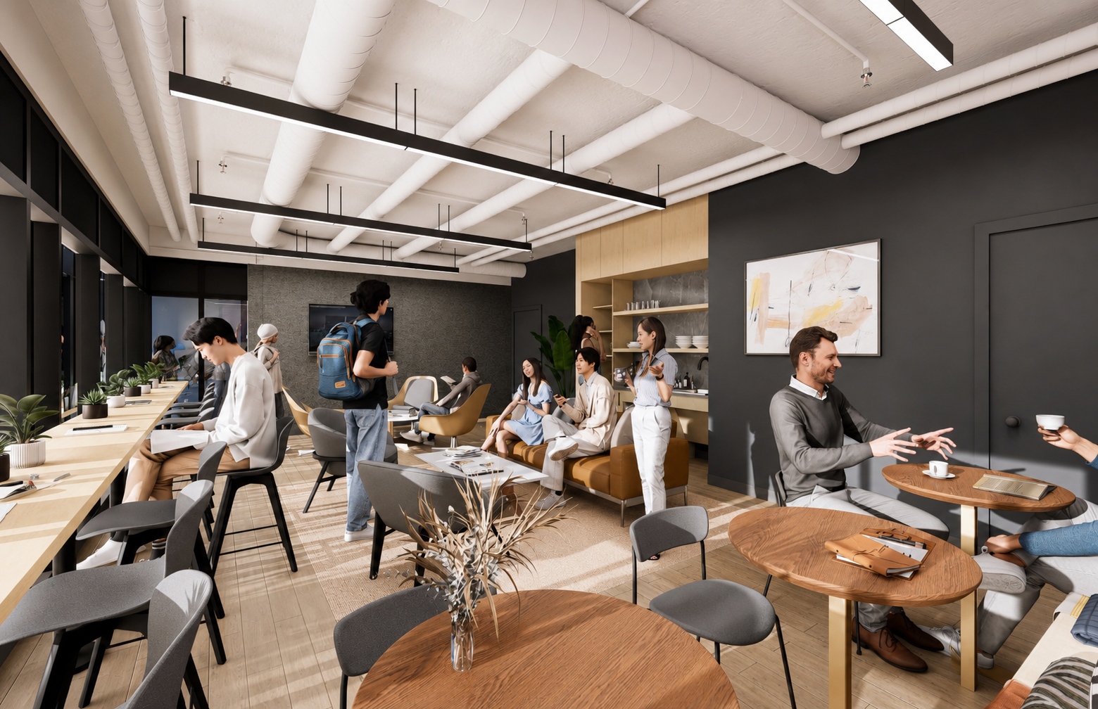 Coworking space rendering