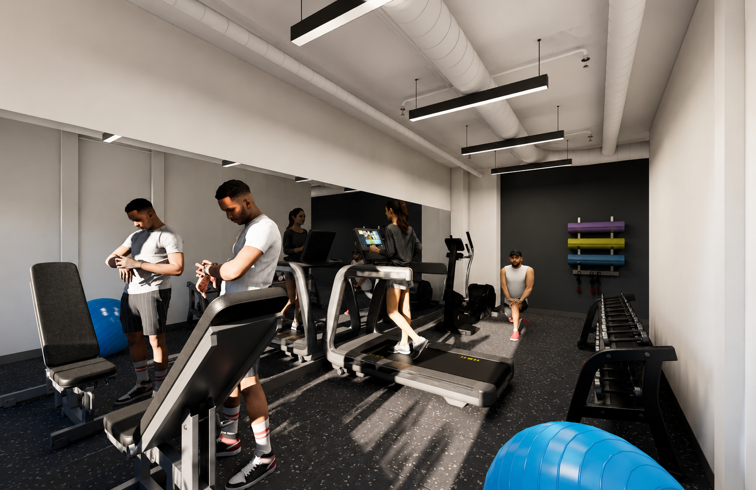 Fitness centre rendering