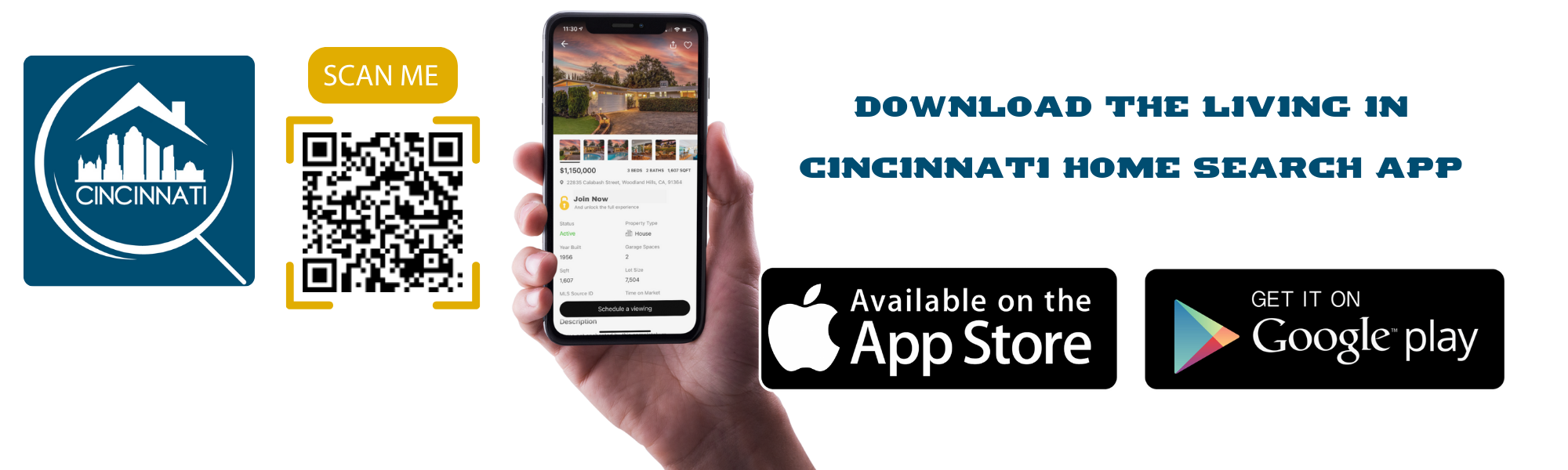 Download the Living In Cincinnati Home Search App