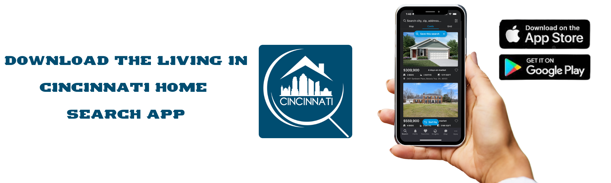 Download the Living In Cincinnati Home Search App