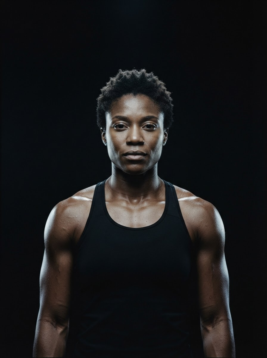 Athlete standing with arms crossed