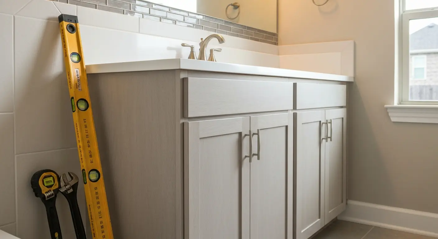 Bathroom vanity installation
