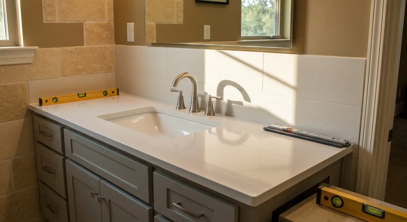 Bathroom vanity installation