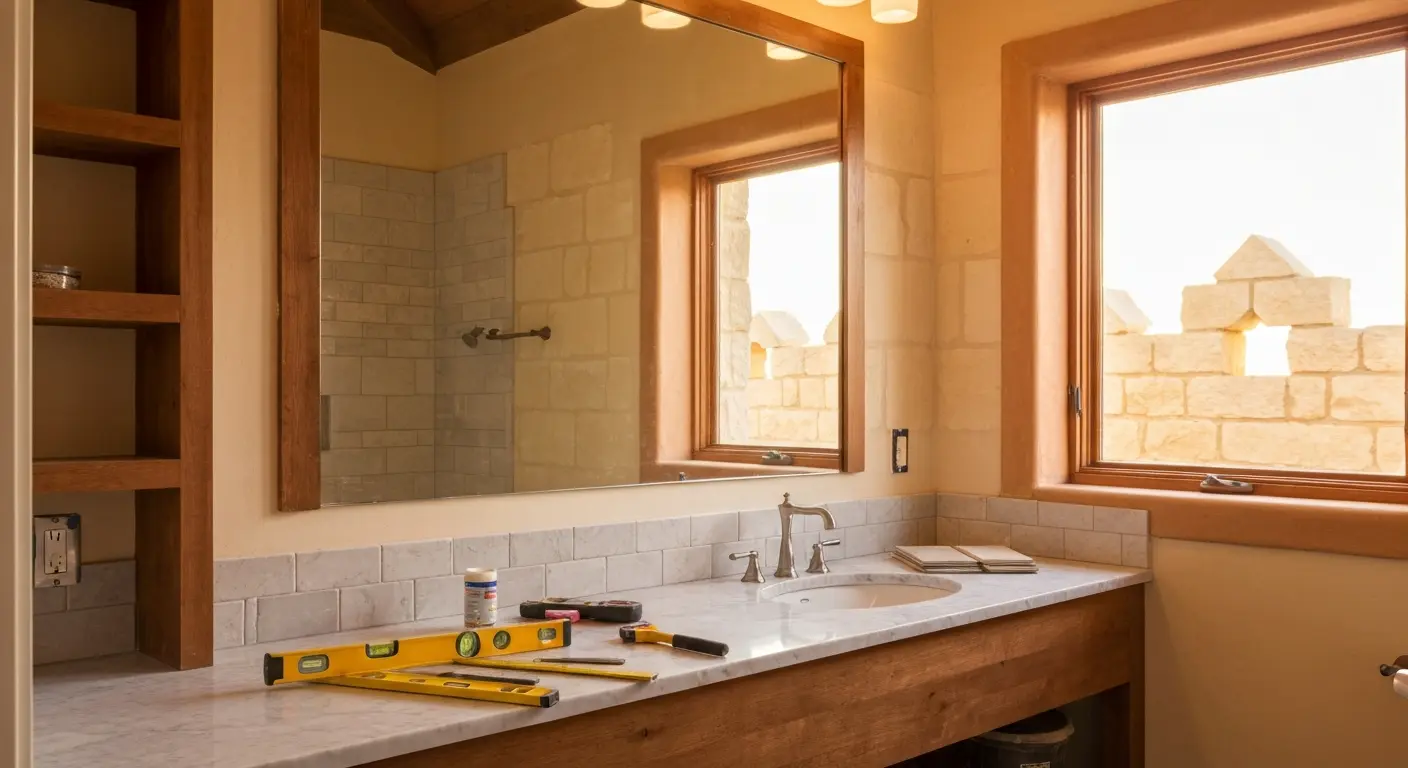 Traditional Hill Country home bathroom