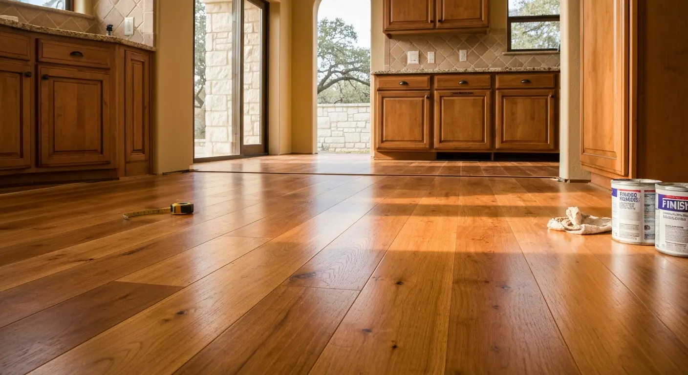 Hardwood kitchen flooring