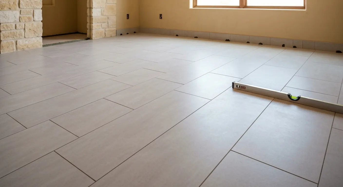Bathroom flooring in Helotes home
