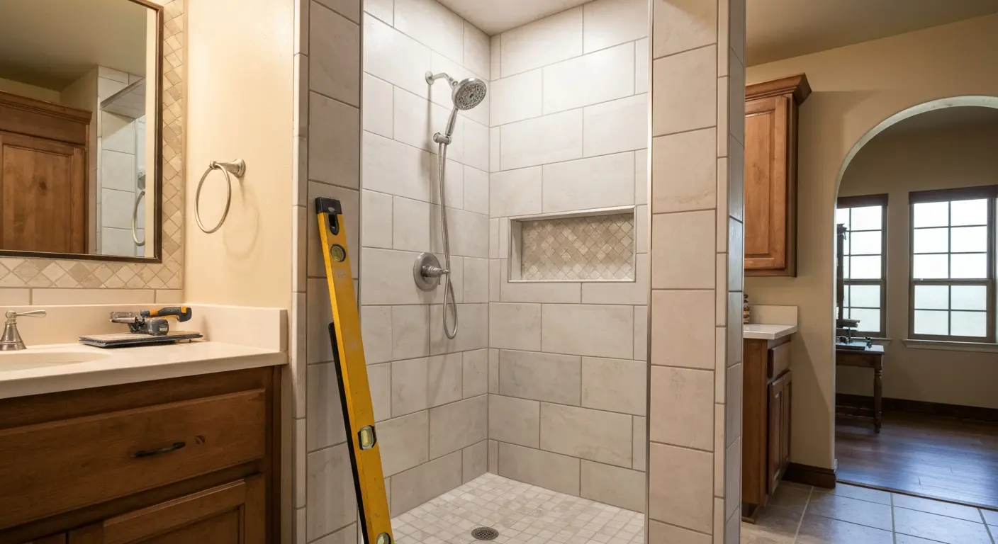 Tile shower installation