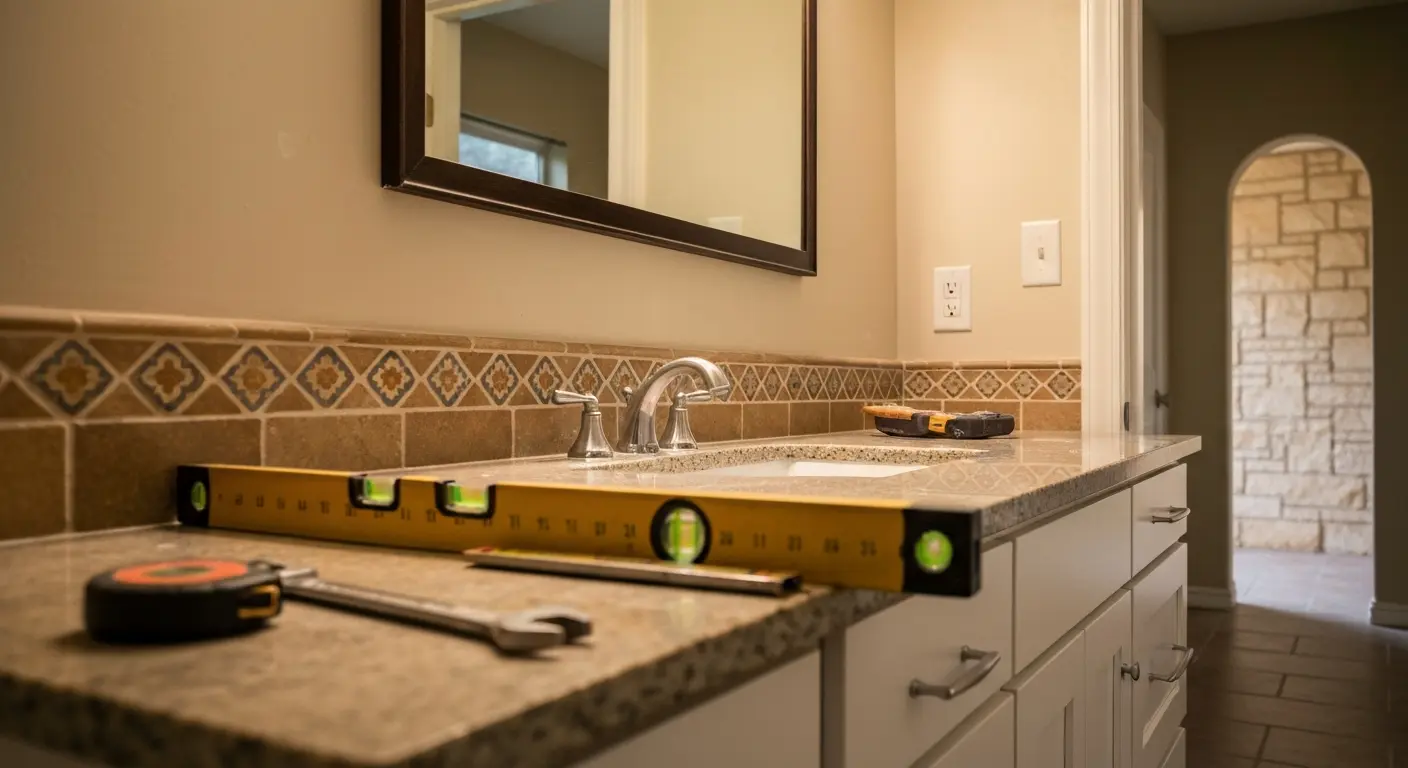 Bathroom vanity installation