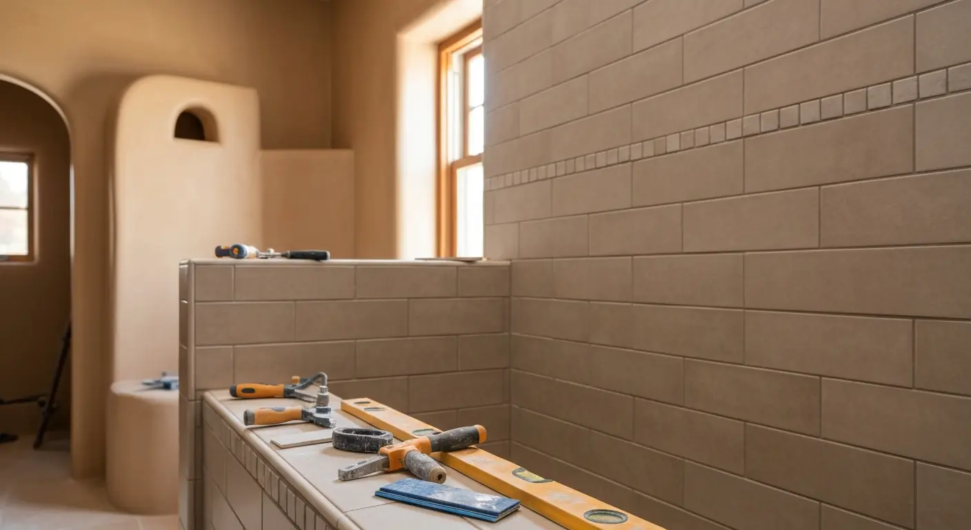 Tile shower installation