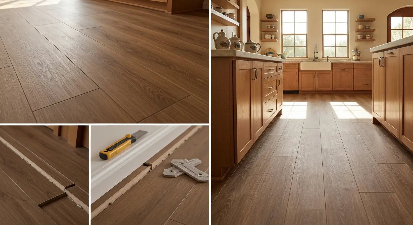 Wood-look vinyl flooring