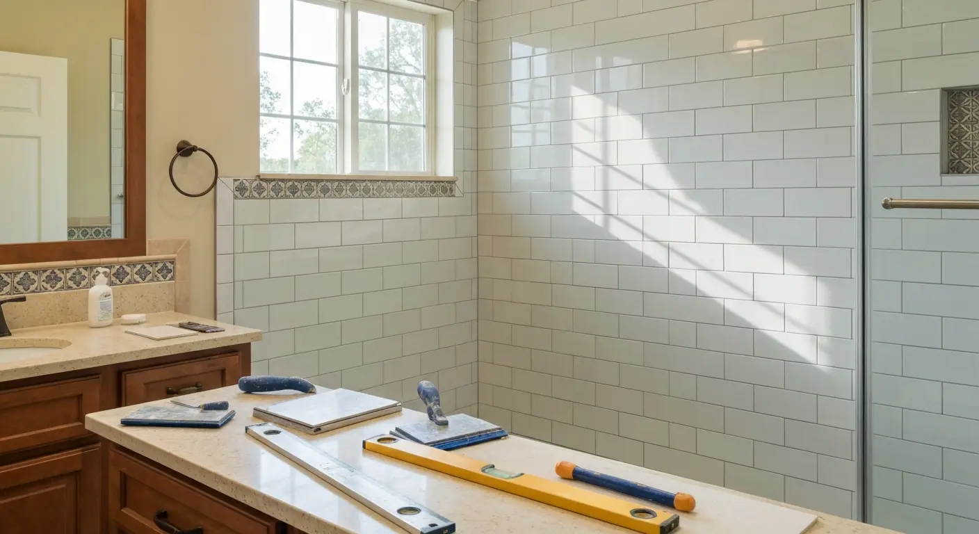 Tile shower installation bathroom remodel