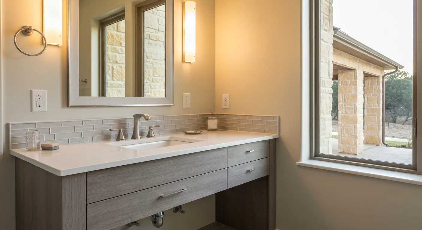 Single vanity installation