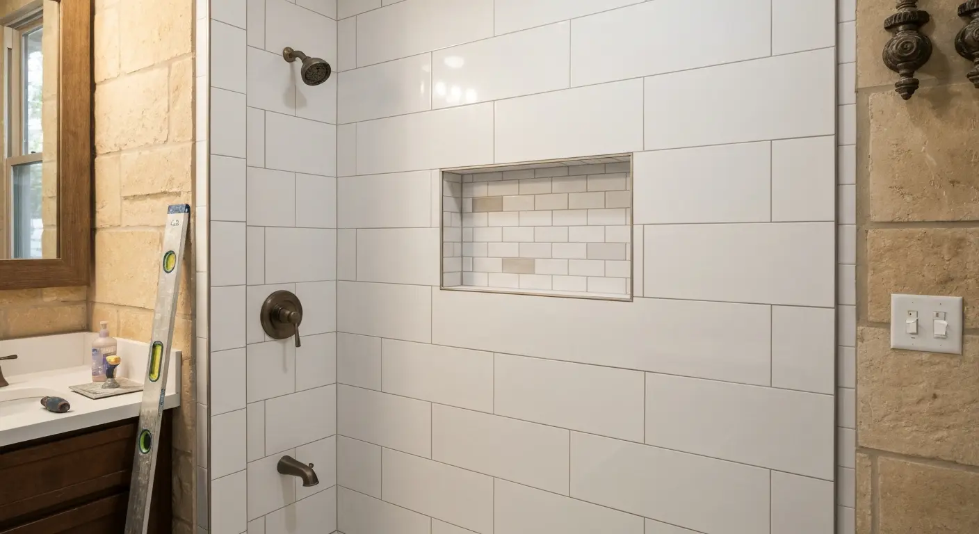 Tile shower installation