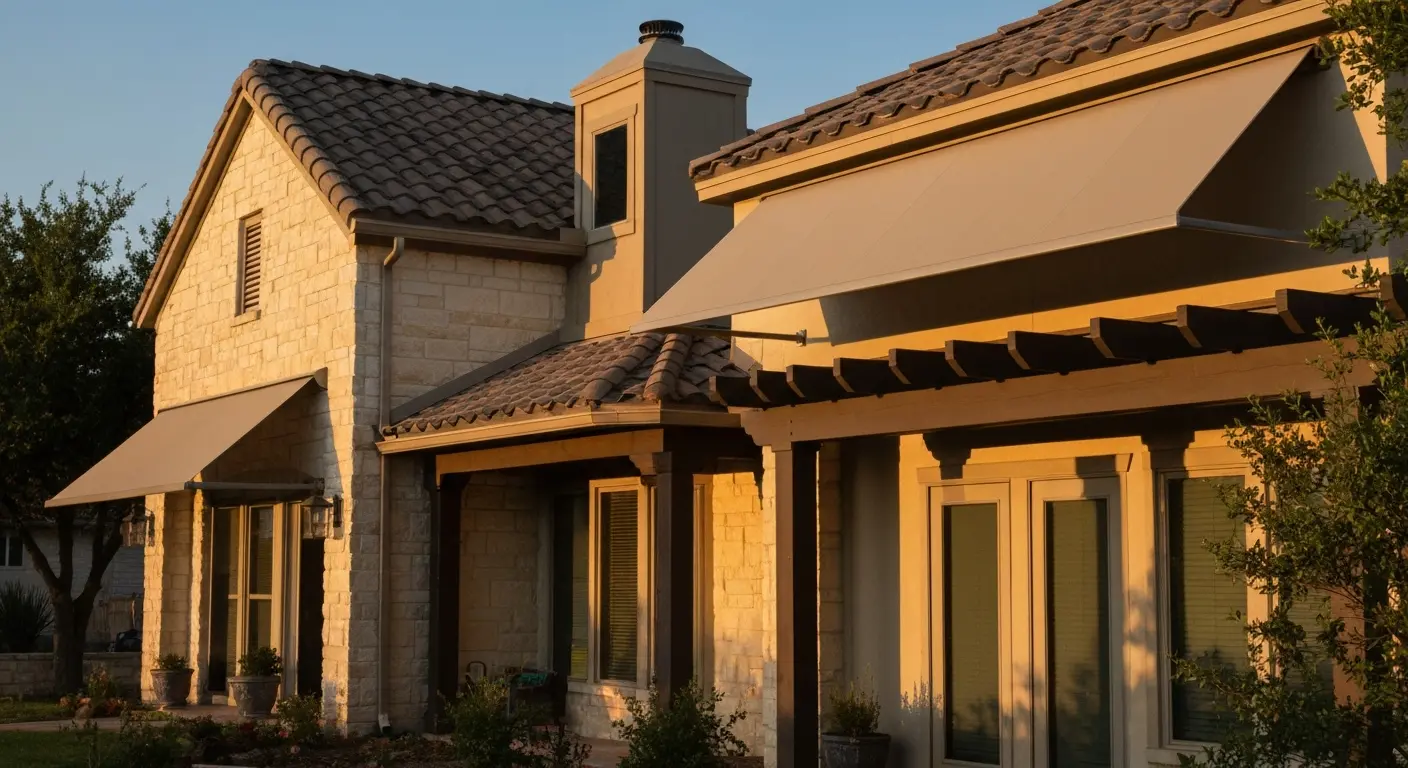 Multiple shade solutions on home exterior