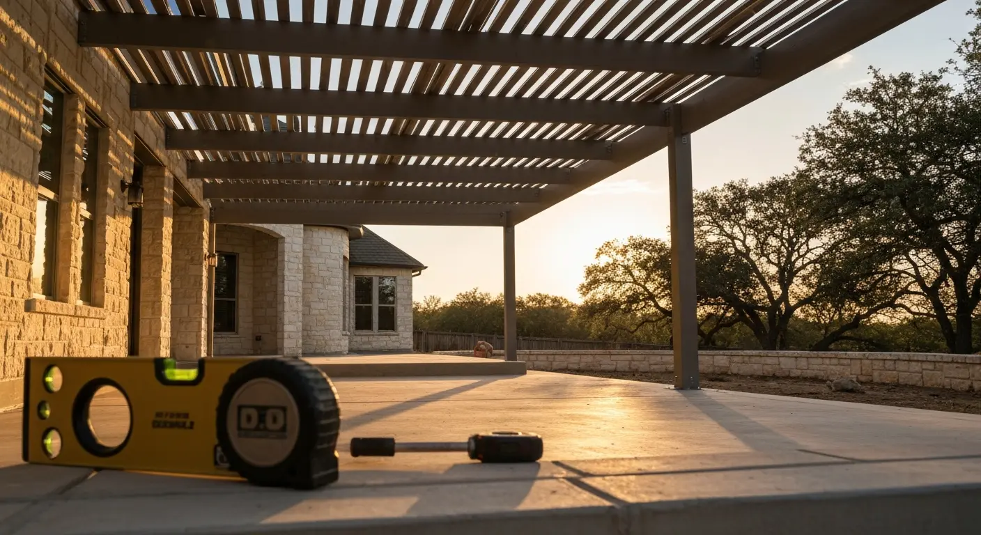 Patio cover installation in San Antonio