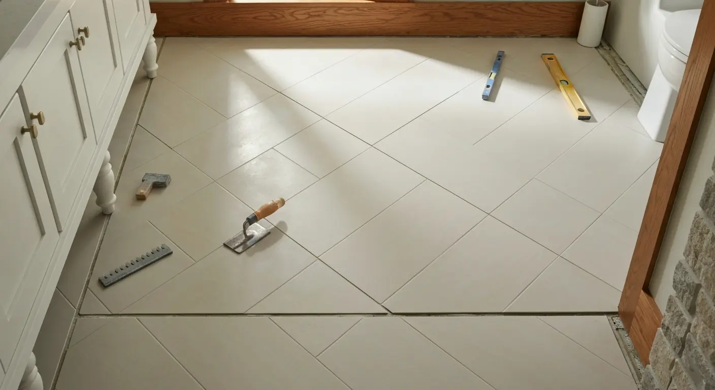 Bathroom flooring installation