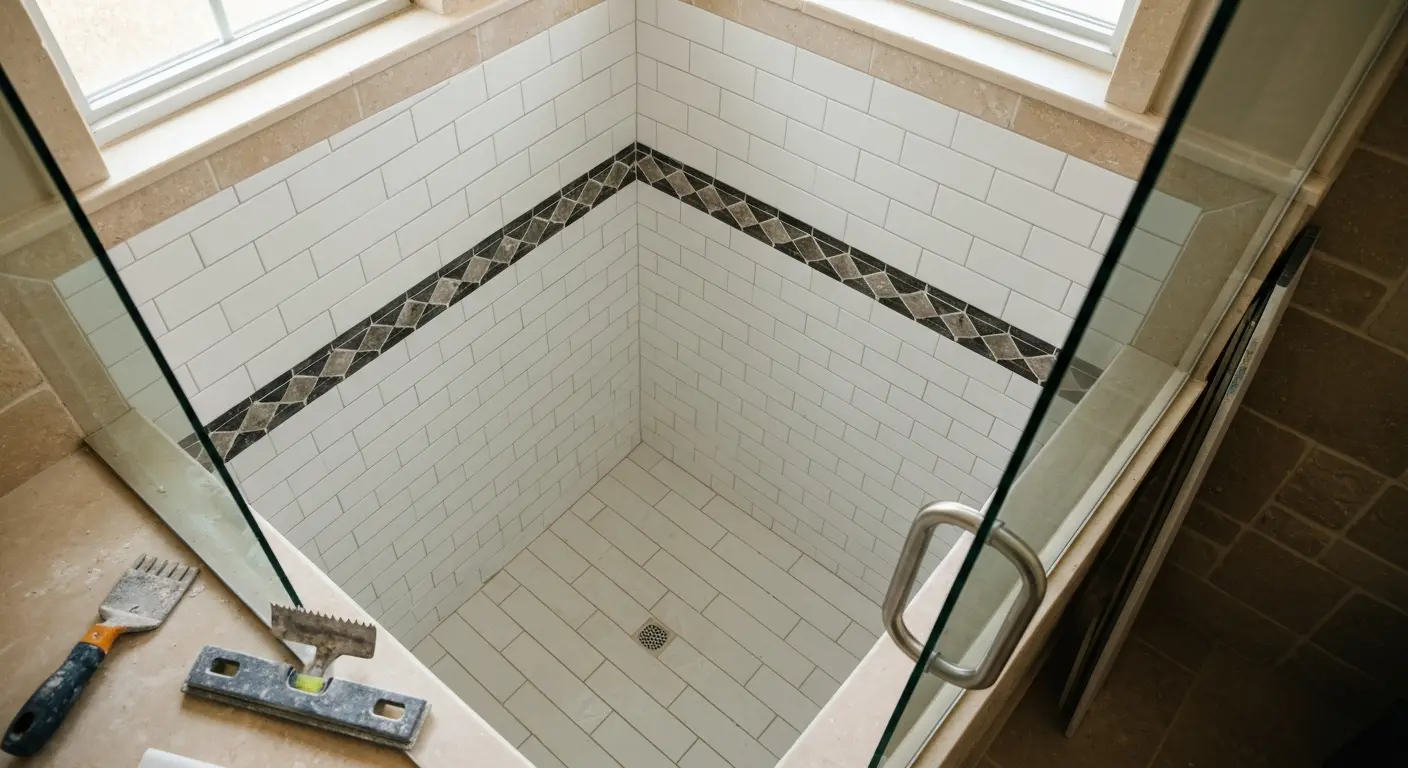 Tile shower work