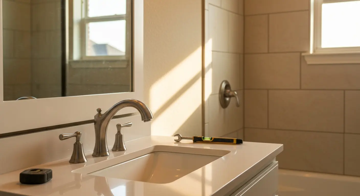 Bathroom fixture installation