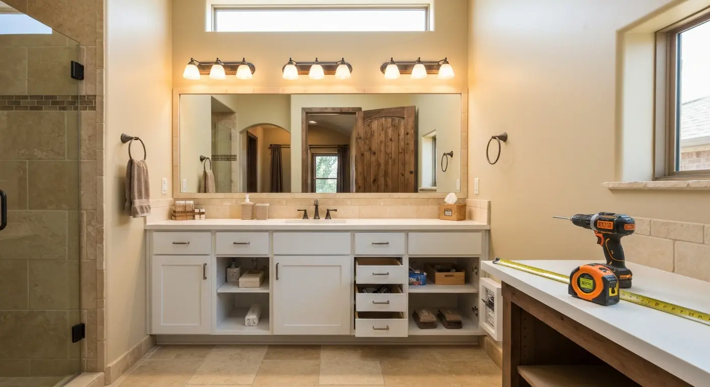 Bathroom vanity installation