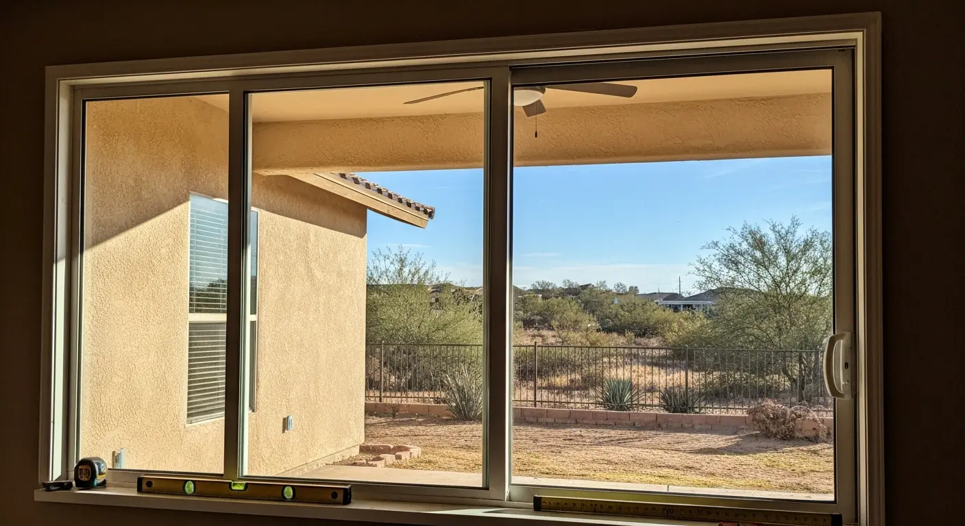 Sliding glass patio door installation